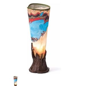 NWT Canyon Horses Big sky Carvers Torchiere Lamp